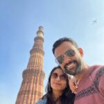 Sangeetha Bhat Instagram - ♥️♥️♥️ Delhi….. @sudarshan_rangaprasad #sangeethabhat #sangeethabhatsudarshan #delhi #qutubminar #redfort #sudarshanrangaprasad Delhi, India