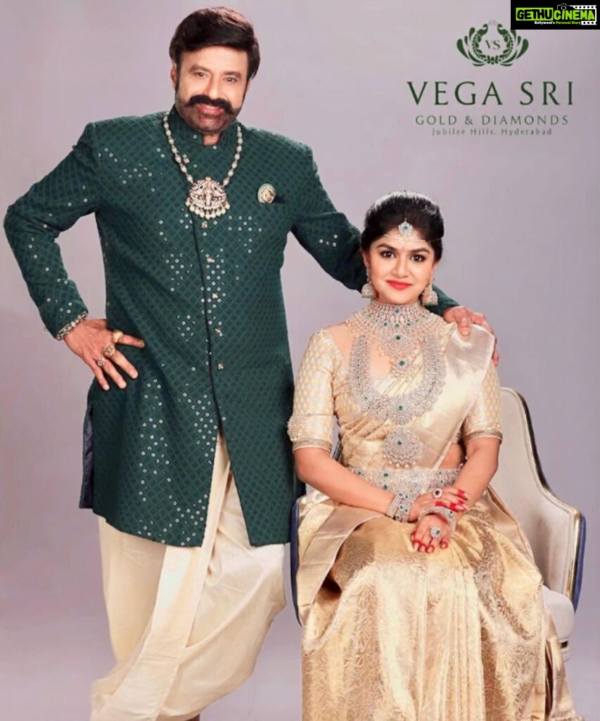 Sanjana Anand Instagram - Superrr grateful for the opportunity to have worked with #balayya sir♥️♥️♥️ #blessed . . #addshoot #vegasrigoldanddiamonds