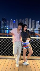 Sanjana Anand Instagram - Attachment2📎 : Dubai ✈️ 
With my favourite lil kid , @shashankv_7 ♥️
