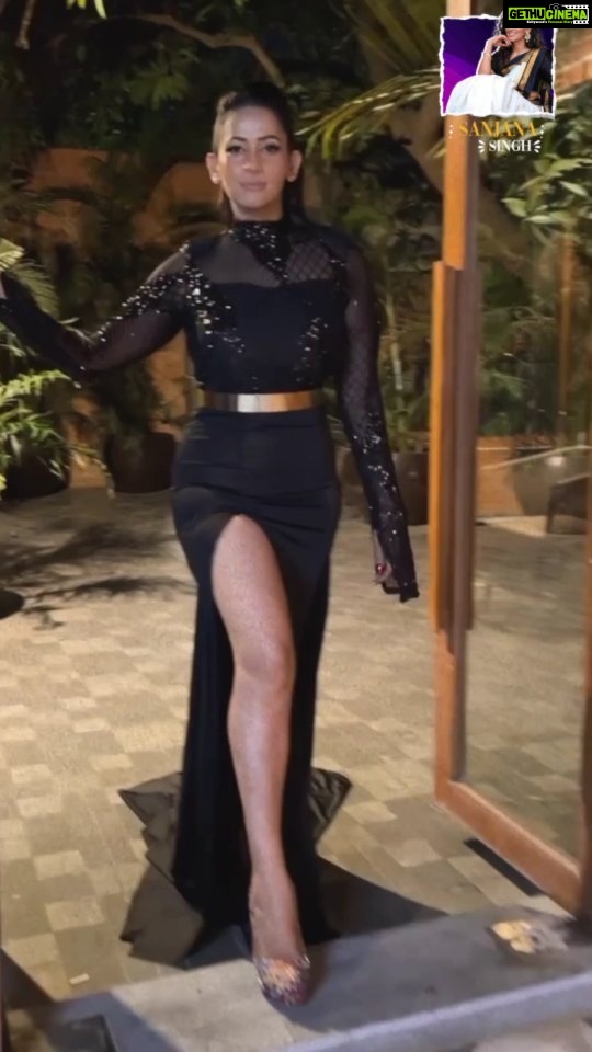 Sanjana Singh Instagram - BLACK "I LOVE BECAUSE IT AFFIRMS, DESIGNS,AND STYLES. A WOMAN IN A BLACK DRESS IS A PENCIL STROKE." Costume designer : @sidneysladen Hairstyle : @mani_stylist_