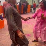 Sanjana Singh Instagram – Happy Holi to everyone from  my dad & me ❤️ 

“Life is the most beautiful festival, enjoy all the days with full of happiness and colors. Happy Holi” … “A true and caring relation doesn’t ..need any time bound. enjoying Holi with my dad Juhu Chaupati, Mumbai