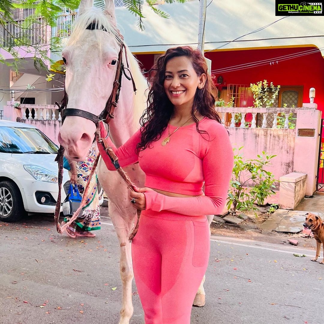 Sanjana Singh Instagram - Horseback riding was the closest I ever came to dreaming while perfectly awake, so strong was the sensation that being with a horse was my kind of heaven. ( @iamelaelavarasan I am immensely grateful for the extraordinary horse riding class you provided. Your expertise, guidance, and passion created an unforgettable experience. Thank you for sharing your knowledge, nurturing our skills, and igniting a deep appreciation for the art of equestrianism. Your dedication and care in teaching left an indelible mark, and I am truly thankful for the incredible journey you led us on. ) Chennai, India