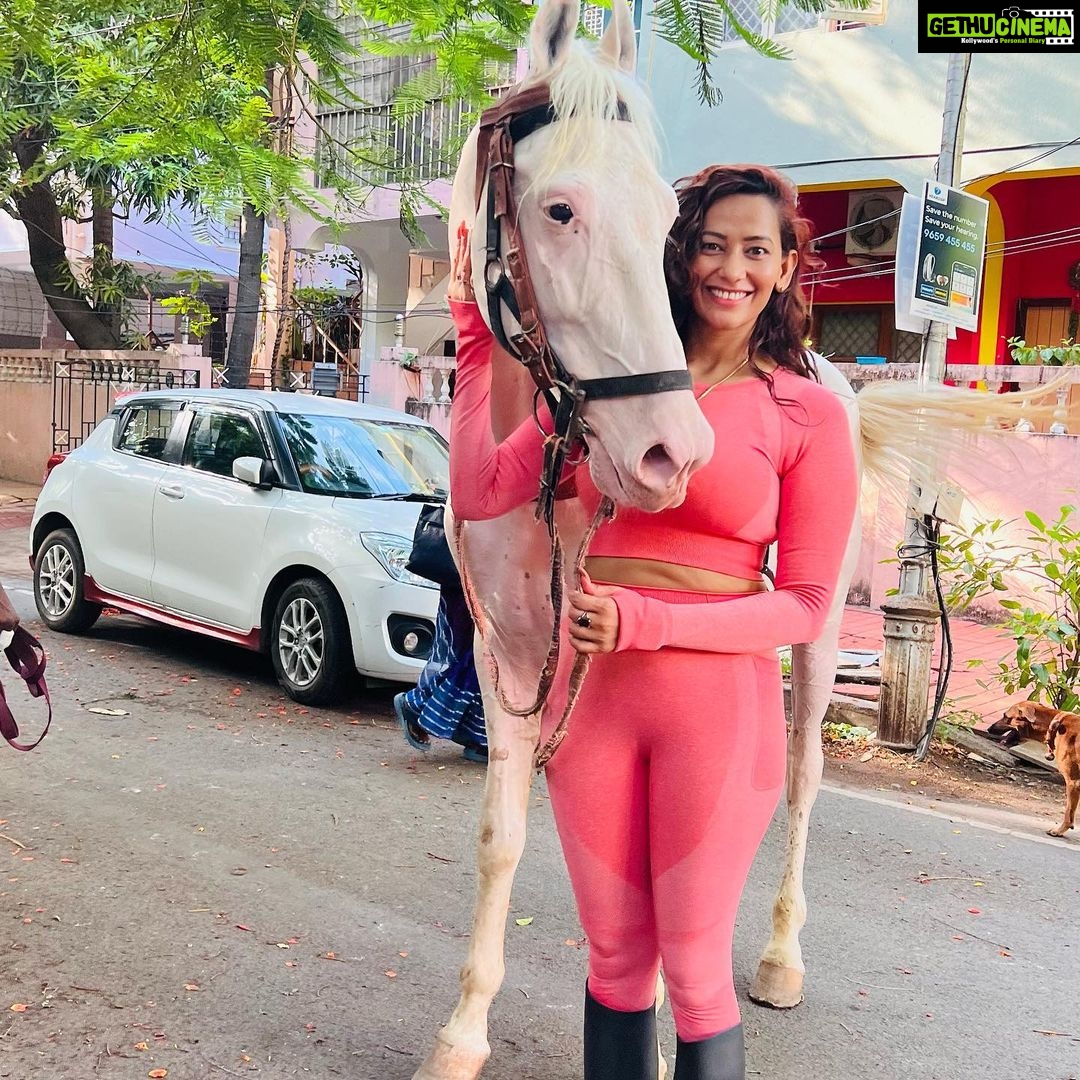 Sanjana Singh Instagram - Horseback riding was the closest I ever came to dreaming while perfectly awake, so strong was the sensation that being with a horse was my kind of heaven. ( @iamelaelavarasan I am immensely grateful for the extraordinary horse riding class you provided. Your expertise, guidance, and passion created an unforgettable experience. Thank you for sharing your knowledge, nurturing our skills, and igniting a deep appreciation for the art of equestrianism. Your dedication and care in teaching left an indelible mark, and I am truly thankful for the incredible journey you led us on. ) Chennai, India