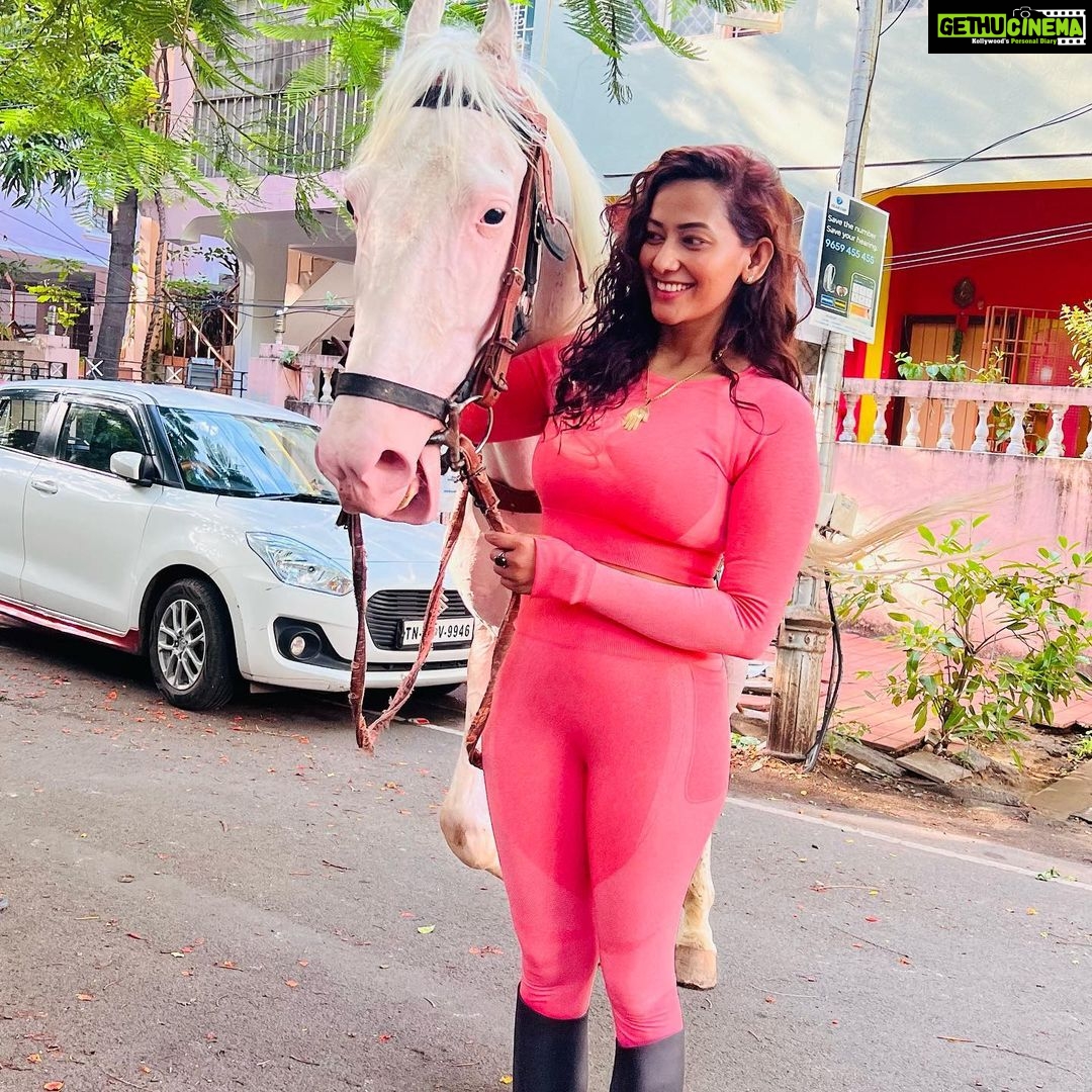 Sanjana Singh Instagram - Horseback riding was the closest I ever came to dreaming while perfectly awake, so strong was the sensation that being with a horse was my kind of heaven. ( @iamelaelavarasan I am immensely grateful for the extraordinary horse riding class you provided. Your expertise, guidance, and passion created an unforgettable experience. Thank you for sharing your knowledge, nurturing our skills, and igniting a deep appreciation for the art of equestrianism. Your dedication and care in teaching left an indelible mark, and I am truly thankful for the incredible journey you led us on. ) Chennai, India