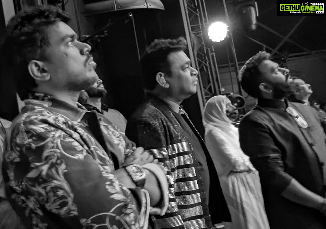 Santhosh Narayanan - 39K Likes - A very special moment with the kind souls @arrahman @itsyuvan. Thanks @noel.kirthiraj for this picture.