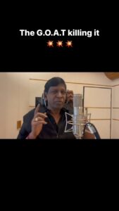 Santhosh Narayanan Instagram - The legend is waiting to TRAP us in his musical spell 👀