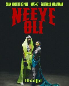 Santhosh Narayanan Instagram - So thrilled to release our next music video #NeeyeOli for you all at 930 am IST today. Loved working with the insanely talented @shan.vincent.de.paul and @navz_47 on this. Have always dreamt of bridging independent music with our film space and this song has been a dream come true. Tamil lyrics by Arivu @therukural.