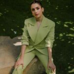 Sanya Malhotra Instagram - 💚💚💚 BTS from the trailer launch #KathalOnNetflix JW Marriott Mumbai Juhu