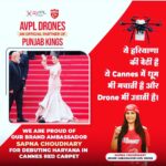 Sapna Choudhary Instagram - Proud Moment For Every Haryanvi. सपना चौधरी #cannesfilmfestival फ़्रांस में Red Carpet पर चलने वाली पहली regional Artist बनी। जय हरियाणा जय भारत।#cannes #avplagridrones #ambassdor #sapna #proud