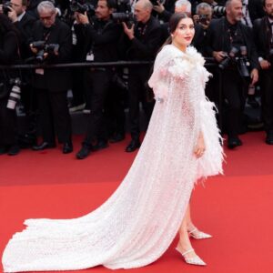Sapna Choudhary Instagram - Here’s the second look of Red Carpet! 
“Moments that will last a lifetime” ✨

👗: @rubyfang_official 
💃🏼: @itssapnachoudhary 
💄: @achal_the_creative_artist 

#CannesFilmFestival2023 #Cannes2023 #RedCarpet #festivaldecannes