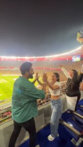 Sara Ali Khan Instagram - बदले तेरे MAHI… लेके जो कोई सारी, दुनिया भी देदे अगर.. तो किसे दुनिया चाहिए!!! MAHI FOR THE WIN!!! Jaddu you rockstar!!! What a match! GT… the best team through the tournament. Clearly the game was the real winner. #ipl2023 #iplfinal ❤️🏆🏏