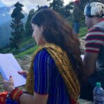 Sara Ali Khan Instagram - On our way to Kedarnath for the first time. On my way to shoot for the first time. And I know neither are ever going to feel the same again. But somewhere between action, cut, sunrise, rivers, clouds, moonlight, Kedarnath and Allah Hoo I know you’re there. Keep shining amongst your stars💫 From Kedarnath to Andromeda 🙏🏻🌌📽️🏔️🌄🌙♾️📚🎸🎶🎧