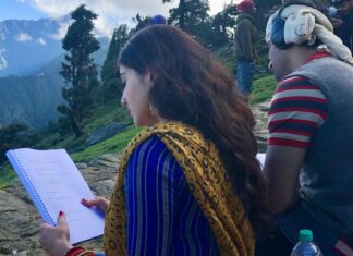 Sara Ali Khan Instagram - On our way to Kedarnath for the first time. On my way to shoot for the first time. And I know neither are ever going to feel the same again. But somewhere between action, cut, sunrise, rivers, clouds, moonlight, Kedarnath and Allah Hoo I know you’re there. Keep shining amongst your stars💫 From Kedarnath to Andromeda 🙏🏻🌌📽️🏔️🌄🌙♾️📚🎸🎶🎧