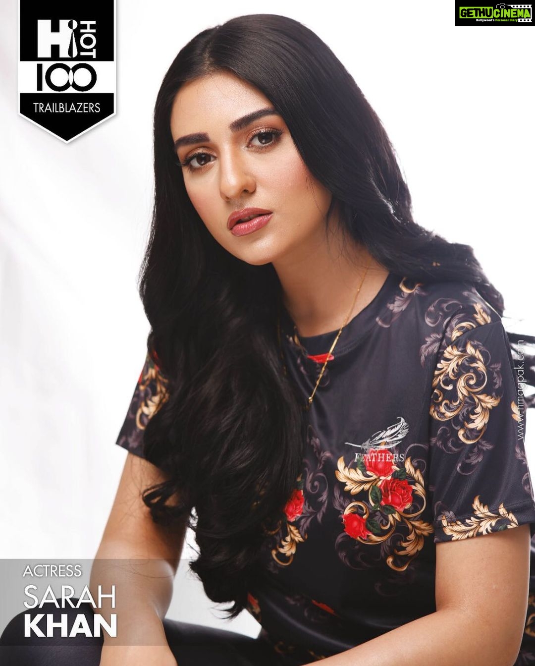Sarah Khan Instagram - #TRAILBLAZERS #HOT100 ❗🔥 If we start stacking up the achievements of mesmerising #SarahKhan, we are going to need a really big shelf. Making a debut in acting with a supporting role in drama serial ‘Badi Aapa’, Sarah Khan has since made a name for herself. In 2022, Sarah portrayed the character of ‘Maha Qutub-ud-Din’ in the Ramzan special comedy drama ‘Hum Tum’. She is also currently starring in yet another fan-favouriote drama serial ‘Wabaal’ where once again she’s proving her mettle as a great actress who has got the skill to slip into any role. 2022 was an exciting year as, Sarah was also nominated for the ‘Best Actress Viewer’s Choice’ and ‘Best On-screen Couple’ at 8th Hum Awards for her role in the majorly popular drama serial ‘Raqs-e-Bismil’. There is no doubt 2023 is going to be just another bright year for her. @sarahkhanofficial makes it to our annual #HOT100 list of 2022 as a #Trailblazer ❤️🔥 #hot100 #december #dec21 #Hmagazine #hellopakistan #hellomagazine #pakistanicelebrities #pakistan #instalove #instapost #instadaily #instanews #karachi #lahore #islamabad