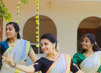 Saranya Mohan Instagram - Dance Master Vikram and Friends❤😂 📷 @vivek_kovalam ✂️ @sa_j_in__ 👗@ekatva.co