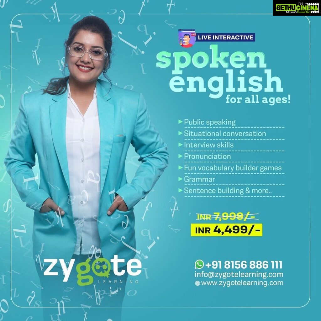 Sarayu Mohan Instagram - Ready to take your English skills to the next level? Our Spoken English program is designed to cater to learners of all ages, from children to adults. Start speaking with confidence and make your voice heard! 🌟🗣️ 👉Public speaking 👉 Situational conversation 👉Interview skills 👉 Pronounciation 👉Fun vocabulary builder games 👉 Grammer 👉Sentence building & more. #SpokenEnglish #LanguageLearners #Confidence #CommunicationSkills #zygote #zygotelearning