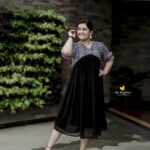 Sarayu Mohan Instagram - New one!♥️ Women's Aliyacut aline frock Puff sleeves Sizes,m to xxl @__akhil_babuttan__ clicks