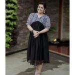 Sarayu Mohan Instagram - New one!♥️ Women's Aliyacut aline frock Puff sleeves Sizes,m to xxl @__akhil_babuttan__ clicks