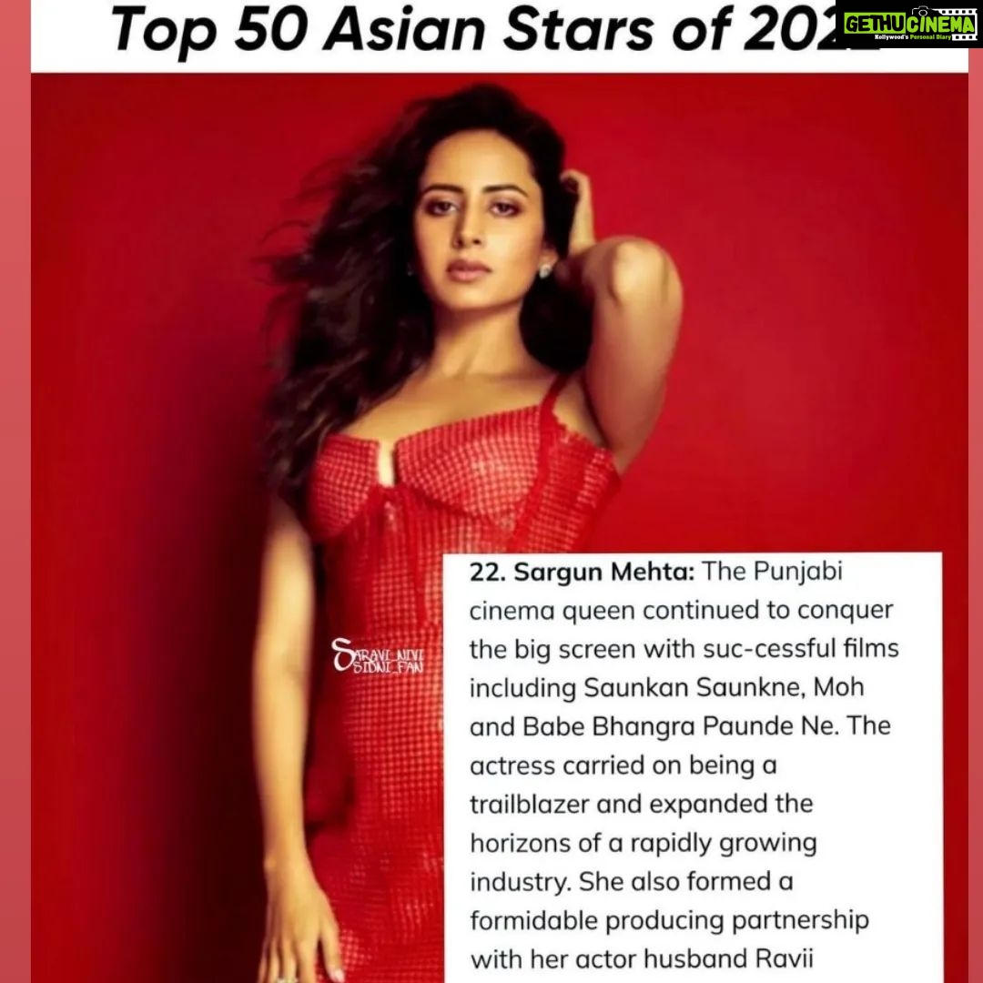 Sargun Mehta Instagram - Its not the ranking that makes me happy, because everyone is winning in whatever they are doing ; as that is their personal goal victory .. For me , just sharing my name with all the people i love and who have inspired me gave me goosebumps. Thank you ❤... just gratitude 🙏