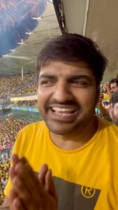 Sathish Instagram - Thank u so much the birthday gift @chennaiipl and @mahi7781 🤗❤️🤗 Love u always ❤️❤️❤️ #cskvsgt 💪💪💪