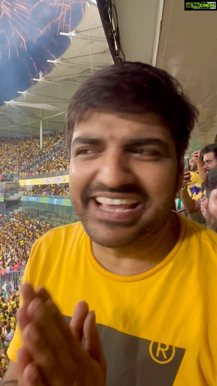 Sathish - 506.3K Likes - Thank u so much the birthday gift @chennaiipl and @mahi7781 🤗❤️🤗 Love u always ❤️❤️❤️ #cskvsgt 💪💪💪