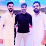 Sathish Instagram – With my darling bros 😍😍 @silambarasantrofficial @anirudhofficial 🤗😍🤗 #KaathuVaakulaRenduNatpu 
@ahatamil