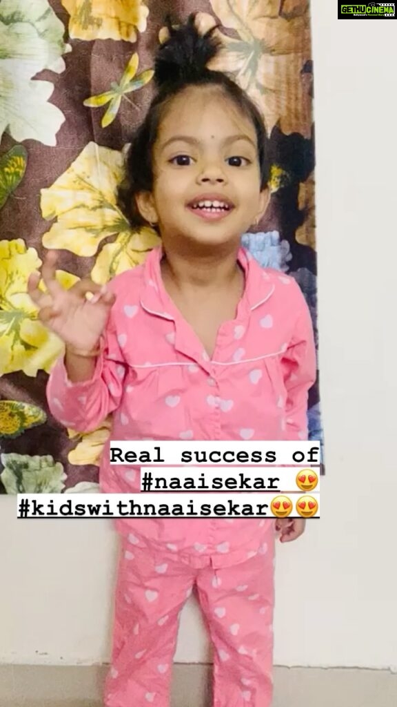 Sathish Instagram - Real success of #naaisekar 😍 #kidswithnaaisekar 😍😍 @archanakalpathi @aishwaryakalpathi @agsentertainment @agscinemas @pavithralakshmioffl @kishorerajkumar @venkat.manickam