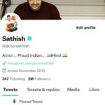 Sathish Instagram - Thank u so much for this 2M hearts ♥️ in @twitter 🤗🤗 Love u all 😍😘