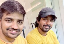 Sathish Instagram - Enjoyed a lot with @mahi7781 ‘s sixes and #csk ’s Vibe ❤️ @chennaiipl @sivakarthikeyan @udaya_sankar1986 @navneth85 #cskvslsg