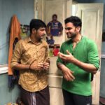 Sathish Instagram - To the days where we saw posters of Sachin, Dhoni and Kohli adorning hostel walls on a film set, to now seeing @natarajan_jayaprakash poster at the same place today. Super proud to see how far you’ve come bro! And super kicked about this new project with @ashokselvan @priyabhavanishankar and @tridentartsoffl 💪😍