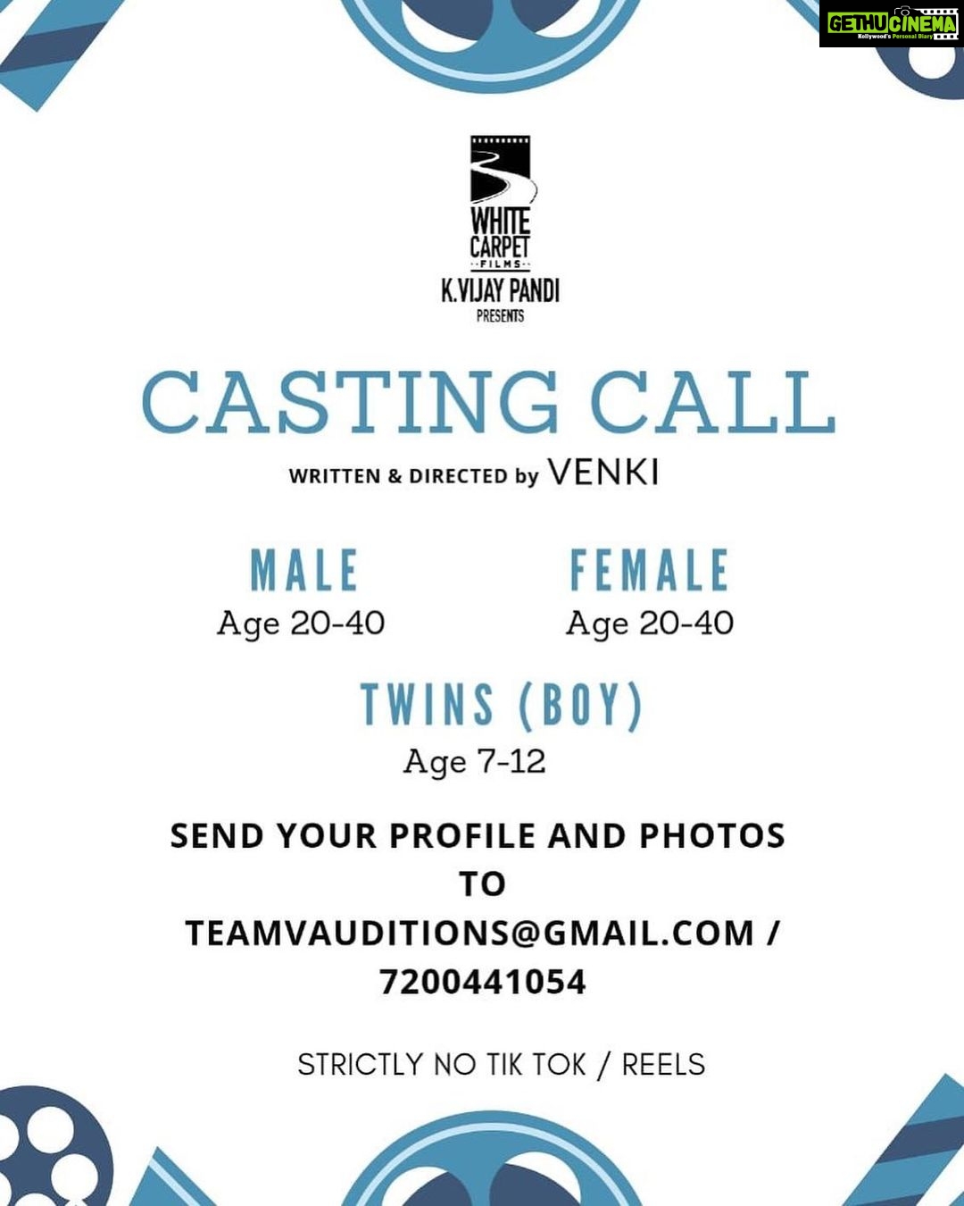 Sathish Instagram - #castingcall For My Next Movie, Directed By @venkithechamp Produced by @whitecarpetfilms @kvijay_pandi Love u all 🤗🙌👍❤️