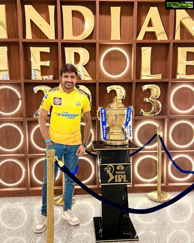 Sathish Instagram - We Went To Ahmedabad With Confidence & Love…. And Return With The Cup 🏆😍🏆😍🏆😍🏆😍🏆 Always Love You @chennaiipl and @mahi7781 ❤️❤️ #csk #ipl2023final #cskvsgt