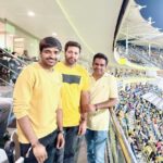 Sathish Instagram - Always We Love @chennaiipl @mahi7781 and Our #csk Fans ❤️❤️ @jayamravi_official @anirudhofficial @lingasamy_p 🤗🤗🤗