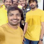 Sathish Instagram - Enjoyed a lot with @mahi7781 ‘s sixes and #csk ’s Vibe ❤️ @chennaiipl @sivakarthikeyan @udaya_sankar1986 @navneth85 #cskvslsg