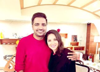 Sathish Instagram - Such a wonderful soul @sunnyleone 🤗😍🤗Welcome to Thamizh cinema #ohmyghost ❤️❤️❤️