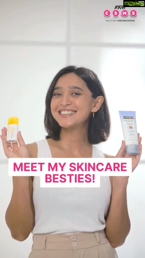 Sayani Gupta Instagram - Just like my girlcode, I have a secret little skin code with my CSMS buddies!🤭✨ @mynykaa’s CSMS is India’s daily skincare routine specifically created for Indian skin types. The 4 steps have been created in collaboration with 100+ dermats across the country. Have you found your CSMS buddies yet? Here are my skincare buddies: Step 1 Cleanser: Minimalist 2% Salicylic Acid Face Cleanser Step 2 Serum: L’Oreal Paris Revitalift Serum Step 3 Moisturiser: Nykaa Skin RX Illuminate Moisturizer Step 4 Sunscreen: Clinique SPF 50 Sunscreen #ad #Skincare4You #NykaaCSMS #indianskin