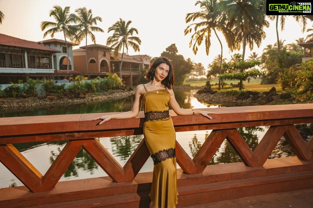 Scarlett Mellish Wilson Instagram - Bridges and sunsets at the @itcgrandgoa ! My favourite hotel in Goa , I love the Portuguese architecture, the colours , pure bliss ! Goa India