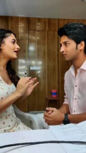 Shagun Sharma Instagram - *THIS IS JUST FOR FUN DO NOT TAKE IT OTHERWISE*

@rajatverma05  Reacted the exact way I was hoping he would 
N #Param zoned out I think 🤣🤣

#IshkParZorNahin #reels #instagood #instareels #instadaily #explorepage #explore #viral #viralinstagram #funonset