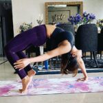 Shama Sikander Instagram - #HappyInternationalYogaDay The aim of Yoga is to join or to unite… it symbolizes the union of body and consciousness… . . #love #light #stayfit #yoga #yearsofexperience #training #determination #yogaday 💪🏻🙏🏻 #shamasikander