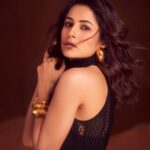 Shehnaaz Kaur Gill Instagram - 🖤🖤🖤 Outfit by : @room24official Jewellery by : @misho_designs makeup: @vardannayak Hair: @cheemabaljit2 Rings by : @misho_designs x @e3kjewelry Heels by : @louboutinworld Styled by : @manekaharisinghani 📷 @tejasnerurkarr