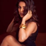 Shehnaaz Kaur Gill Instagram - 🖤🖤🖤 Outfit by : @room24official Jewellery by : @misho_designs makeup: @vardannayak Hair: @cheemabaljit2 Rings by : @misho_designs x @e3kjewelry Heels by : @louboutinworld Styled by : @manekaharisinghani 📷 @tejasnerurkarr