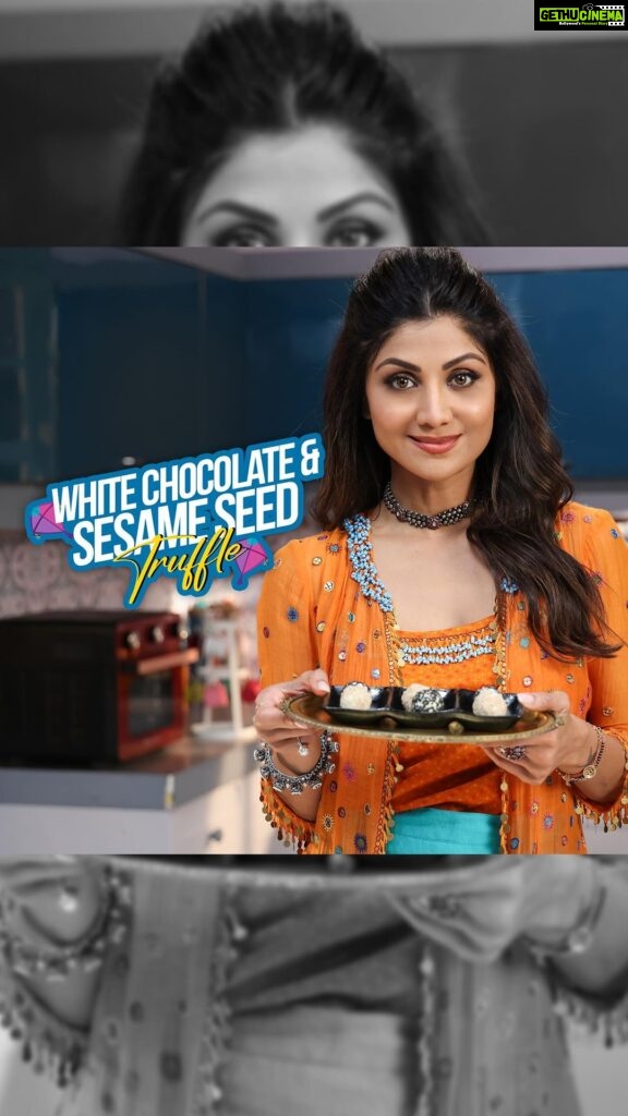 Shilpa Shetty Instagram - The yummy delicacies, colourful surroundings, positive vibes all around make #MakarSankranti a tad bit special for me. So, today’s recipe is White Chocolate and Sesame Seed Truffle... made by adding a twist to the Til Gud laddoos. These Truffles are as delicious as they can be, while they contain antioxidants and anti-inflammatory properties. It’s a simple 4-ingredient recipe and is super easy to make🪁♥️ Do you have a special recipe on the menu at home for the festive weekend? I’d love to know what it is, do share it with me in the comments below😍 #TastyThursday #SwasthRahoMastRaho #easyrecipes #Pongal #Maghi #Boghi #MaghBihu #Uttarayan #festivalsofindia #harvestfestival
