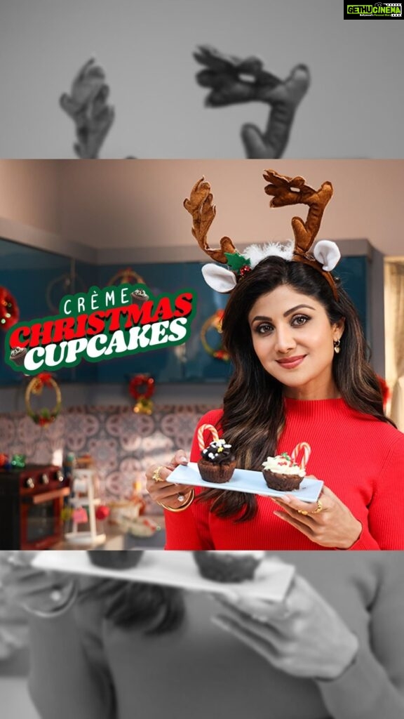 Shilpa Shetty Instagram - Christmas is around the corner and it’s time to indulge in some lip-smackin’ desserts. So, today I’m making the Crème Christmas Cupcakes, which are not just deliciously colourful but also completely healthy and gluten-free. Treat to yourself to these yummy cupcakes and don't forget to enjoy your very own #SundayBinge, this Christmas🧑‍🎄✨🤪🎄🧁 #TastyThursday #SwasthRahoMastRaho #ChristmasSpecial #CremeChristmasCupcakes #desserts #holidays #DecemberSpecial