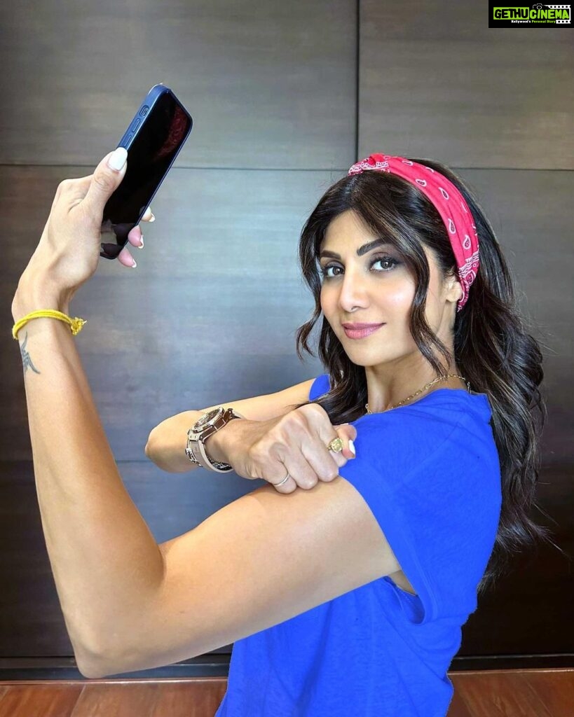Shilpa Shetty Instagram - नारी शक्ति।⭐ Regardless of which culture, region, country, or era we belong to; women have always demonstrated immense strength and unspeakable volumes of grit. Here's to every woman who has fought stigma, trauma, abuse, and other hurdles to achieve their dreams. Now, with technology at our disposal, let's work together to empower women and other marginalized groups, who are still fighting their battles for a better life. That would truly make it a 'Happy' Women's Day! ♥️💪🚺 #InternationalWomensDay #DigitALL #EmpowerWomen #BetterTomorrow #RosieTheRiveter