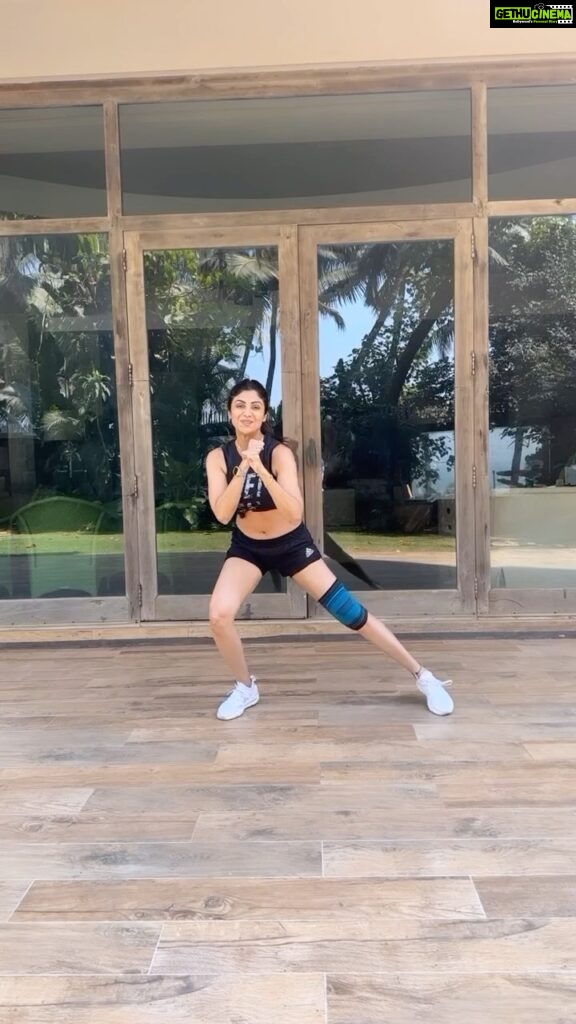 Shilpa Shetty Instagram - Let your #MondayMotivation be something that you love doing, what better combo than an amalgam of burning calories on some fab music 💃🏻💪🕺🏻 My routine today was the Lower Body Targeted Cardio Drill. It works the cardiovascular system & legs majorly, Glutes, Quadriceps, and Hamstrings. This routine can actually be added to a quick cardio session post weight-training or as a finisher to your leg day training. But, it has to be timed. e.g.: You can do 3 or more reps for 60 seconds each. (Just remember: If you have any knee or joint condition, please consult with your physician before attempting this.) #SwasthRahoMastRaho #FitIndia #cardio #FitIndiaMovement #SimpleSoulful #fitness #legworkout