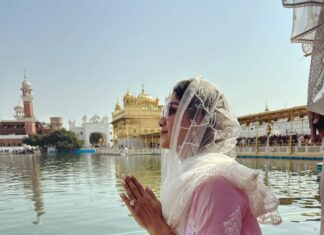 Shilpa Shetty Instagram - Waheguru ji da Khalsa Waheguru ji di Fateh 😇🙏 #faith #gratitude #amritsardiaries #goldentemple Golden Temple, Amritsar, India