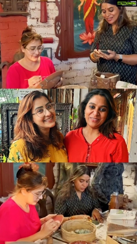 Shilpa Shinde Instagram - Spending quality time with very talented people😍 @artcaferoots #artgallery #artwork #funtimes #shilpashinde #reelsinsta #kesariya #goodmorning #tuesday #tuesdayvibes #viraltrend #trending #trendingreels #reels #enjoying