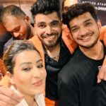 Shilpa Shinde Instagram - Three winners bb lock up ki lift mein❤️🧡💚 #shivthakare #munawarfaruqui #shilpashinde #saturday #gettogether