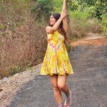 Shiny Doshi Instagram – “Dancing my way through the golden paradise of Goa, where the sun kisses my skin and the waves whisper melodies in my ears. ✨💃 Embracing the sheer bliss and infectious energy of this magical place, twirling and spinning with pure joy. 💛🌴 #GoaVibes #SunsetDance #PureBliss”