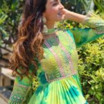 Shiny Doshi Instagram - How much is too much green? Confused? Go green this summer!!!! Wearing @nehamtaonline Styling @styling.your.soul Brand PR @lmaoanshi #keepingitcool #green #indianwear #indianoutfit #traditionalwear #salwarsuits #sharara #shinydoshi